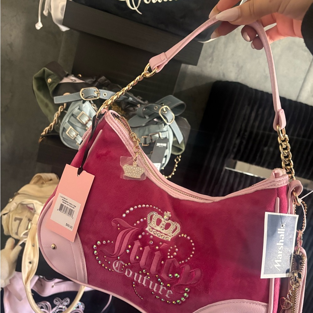 Juicy Couture Fuchsia and Light Pink Shoulder Bag